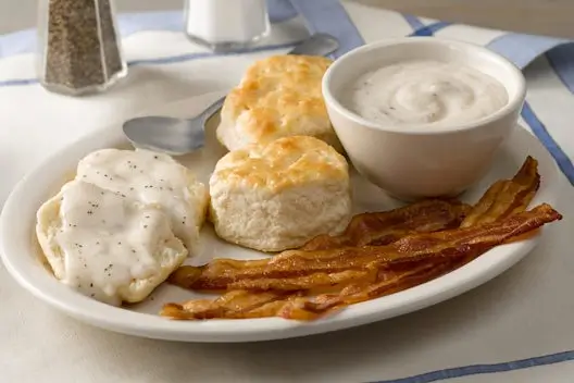 Breakfast Menu 24 Biscuits-n-Gravy-with-Bacon-or-Sausage