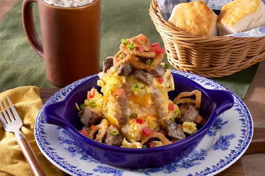 Breakfast Menu 6 Steak n’ Egg Hashbrown Casserole